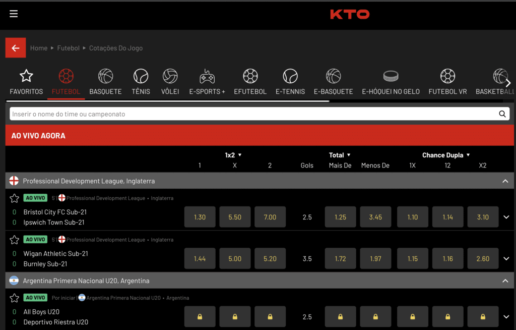LB KTO ao vivo jogos