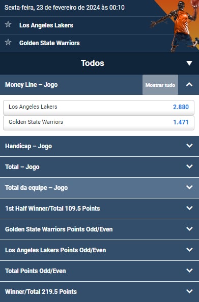 Apostas em NBA na Pinnacle