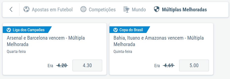 Cotas Aumentadas nas Apostas na Sportingbet