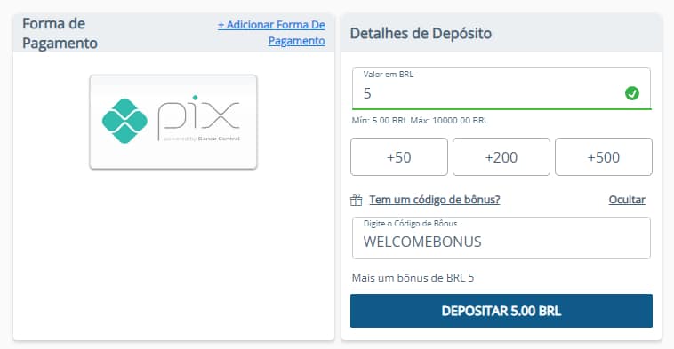 Inserir Código Bônus na Sportingbet