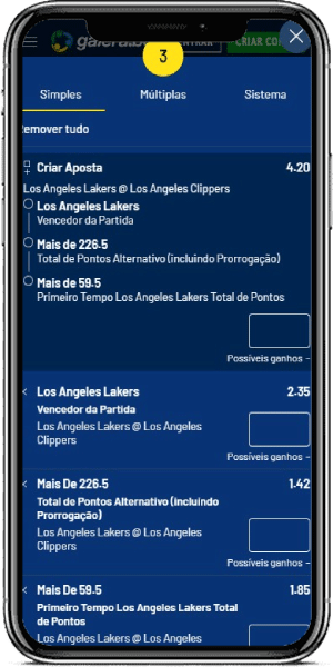 Apostas personalizadas no Lakers pelo Galera.bet