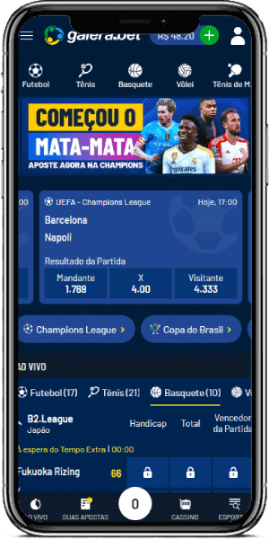 Site mobile Galera.bet