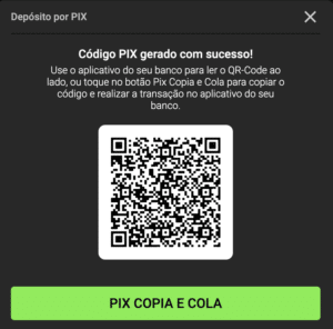QR Code do Pix na Luva Bet Brasil