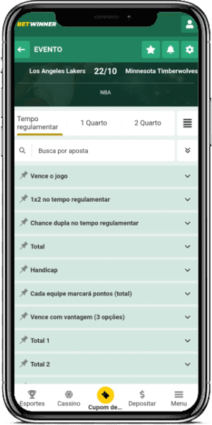 Mercados de Apostas em Basquete na Betwinner