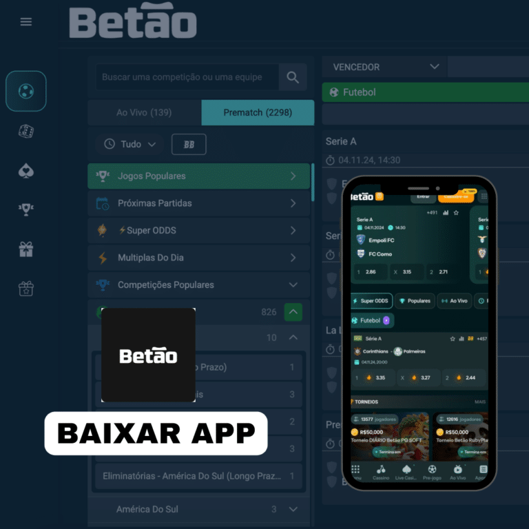Bet&atilde;o App: Como baixar e apostar no celular