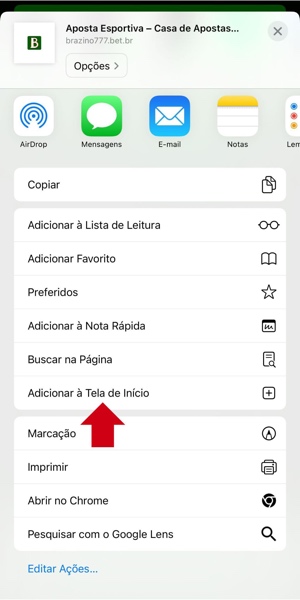 Imagem de como adicionar o Brazino777 app no iPhone