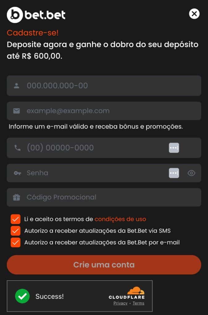 Como se cadastrar na Betbet e come&ccedil;ar a jogar