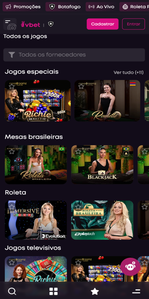 Imagem da se&ccedil;&atilde;o de cassino ao vivo da VBet