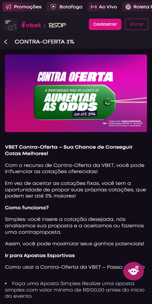 Imagem da promo&ccedil;&atilde;o contra oferta da VBet.