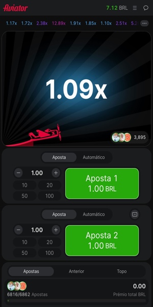 Imagem de uma partida de Aviador no cassino online da F12 Bet