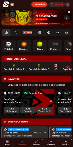 Imagem da página inicial da Bateubet