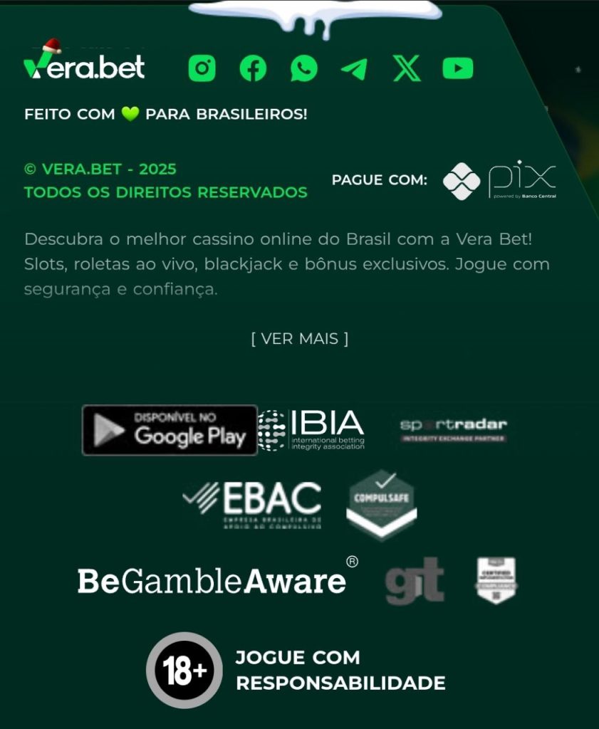 Selos de jogo respons&aacute;vel na Verabet
