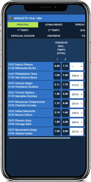mercados nba pixbet
