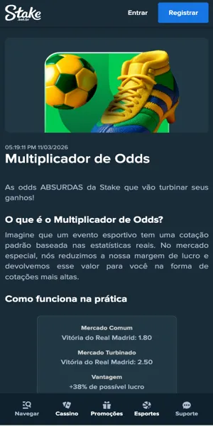 Imagem da p&aacute;gina de promo&ccedil;&atilde;o do Multiplicador de Odds.