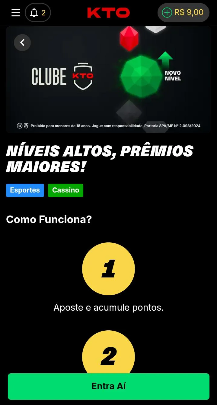 Oferta do Clube da KTO