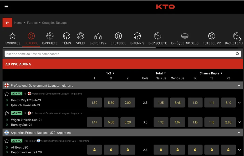 LB KTO ao vivo jogos