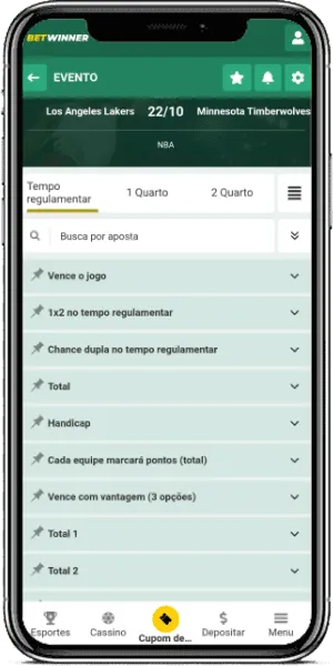 Mercados de Apostas em Basquete na Betwinner