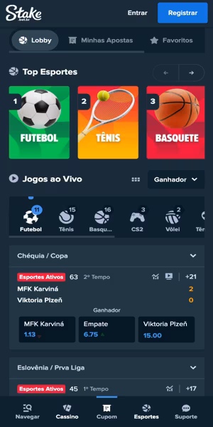 Livro de apostas da Stake