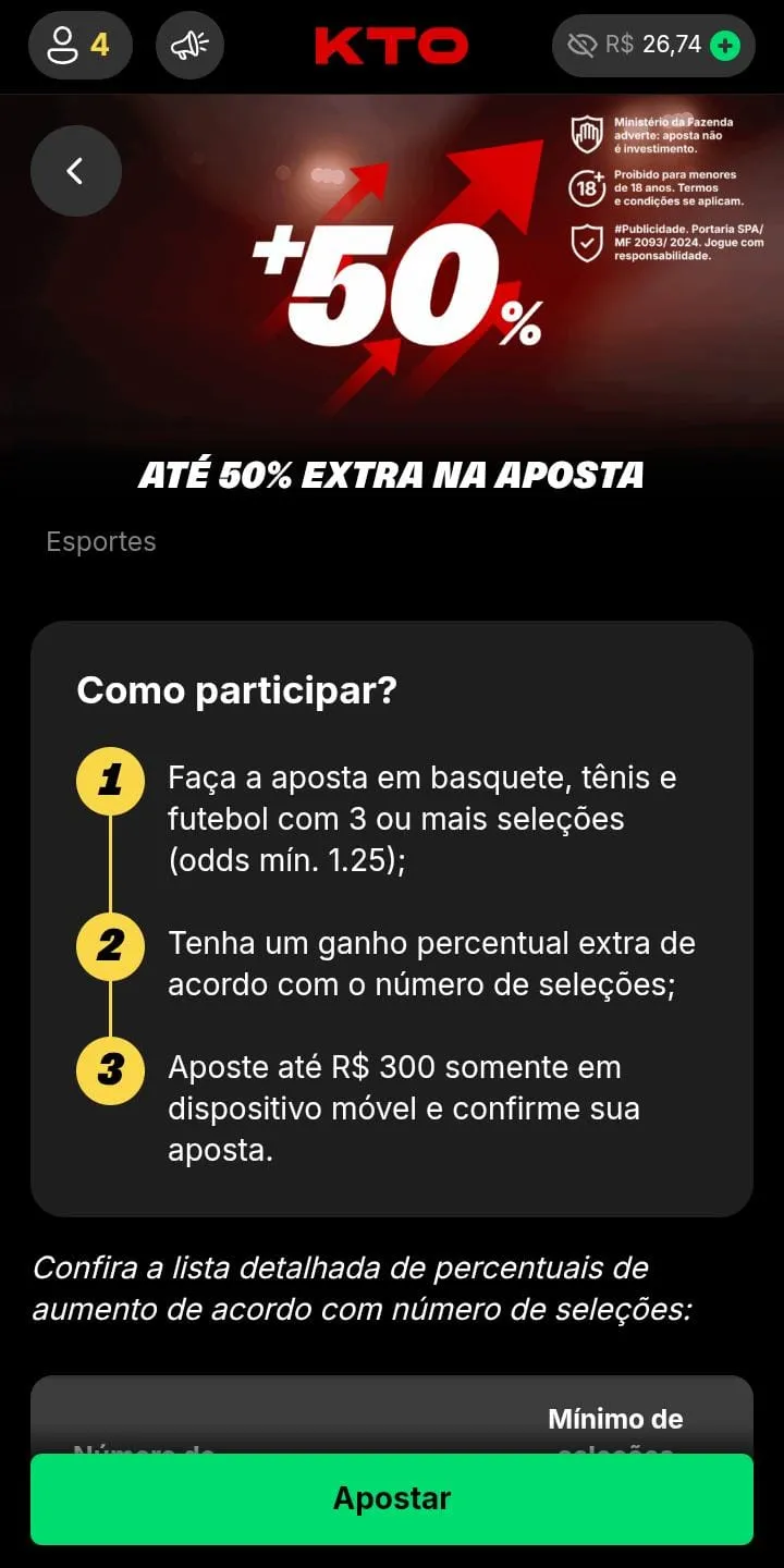 Oferta M&uacute;ltipla Aumentada na KTO
