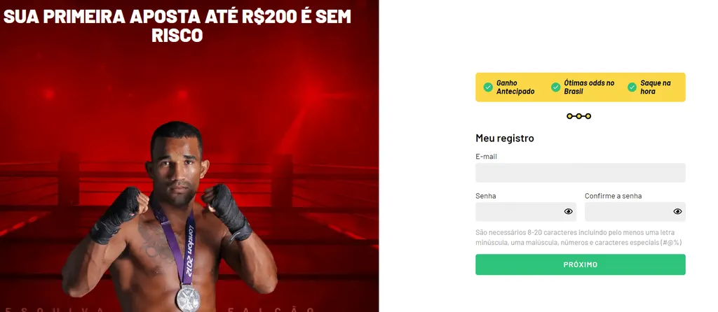 KTO cadastro formul&aacute;rio