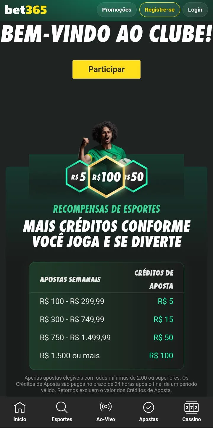 Apostas gr&aacute;tis do Clube Bet365