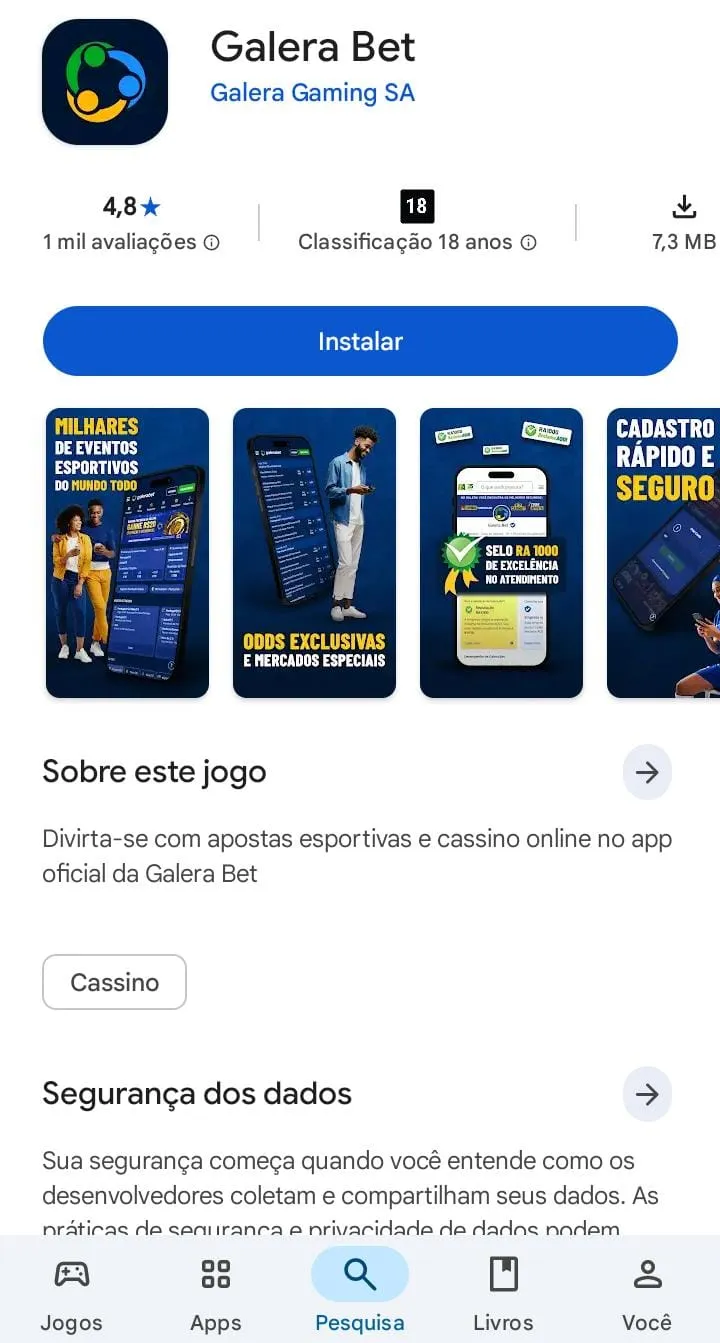 Galera Bet app na Play Store.