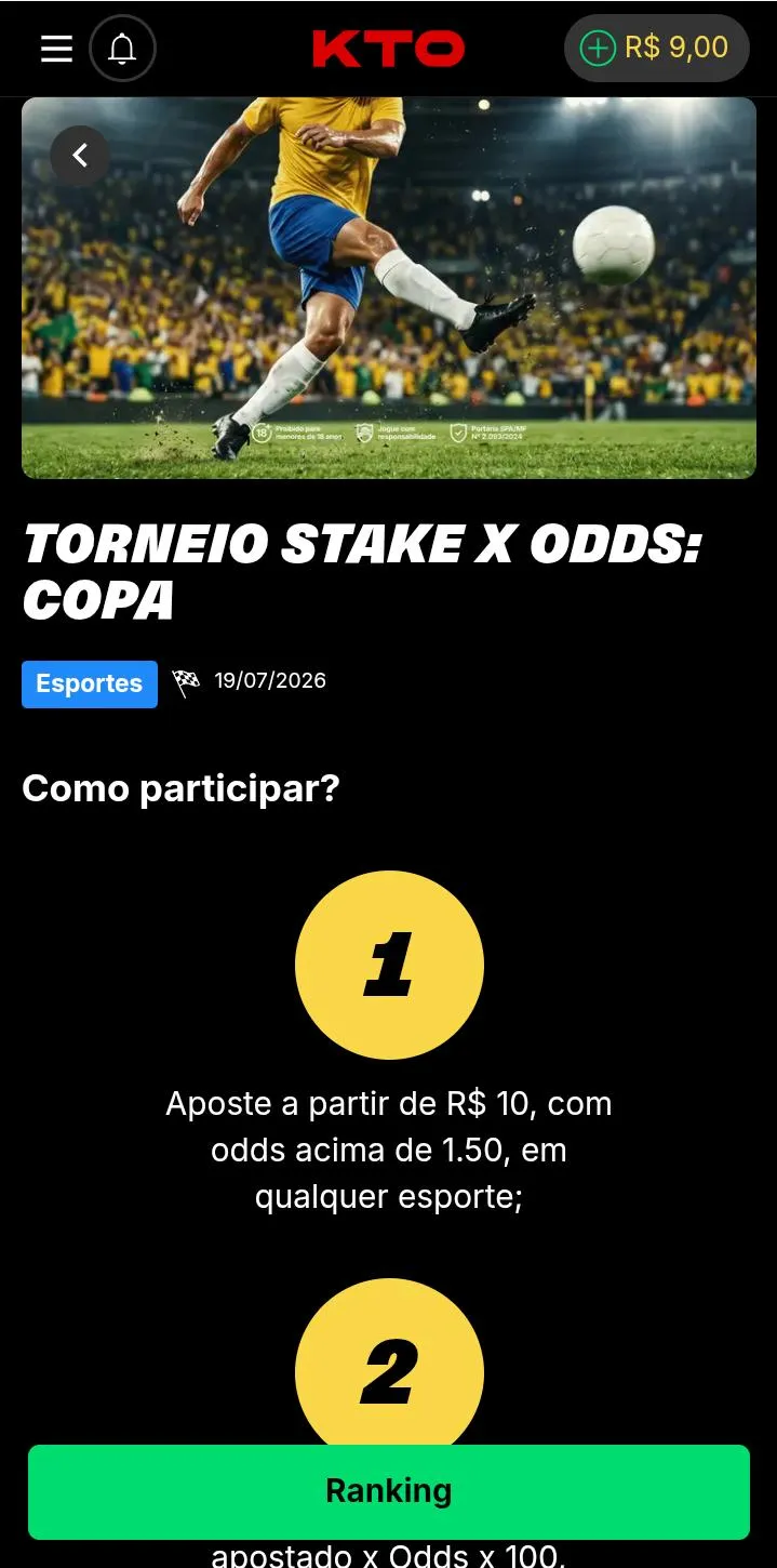 Torneio Stake x Odds KTO