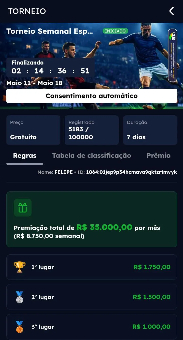 Torneio esportivo na BR4Bet
