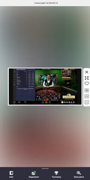 Imagem de uma transmiss&atilde;o ao vivo de mesa de roleta brasileira na Betsson