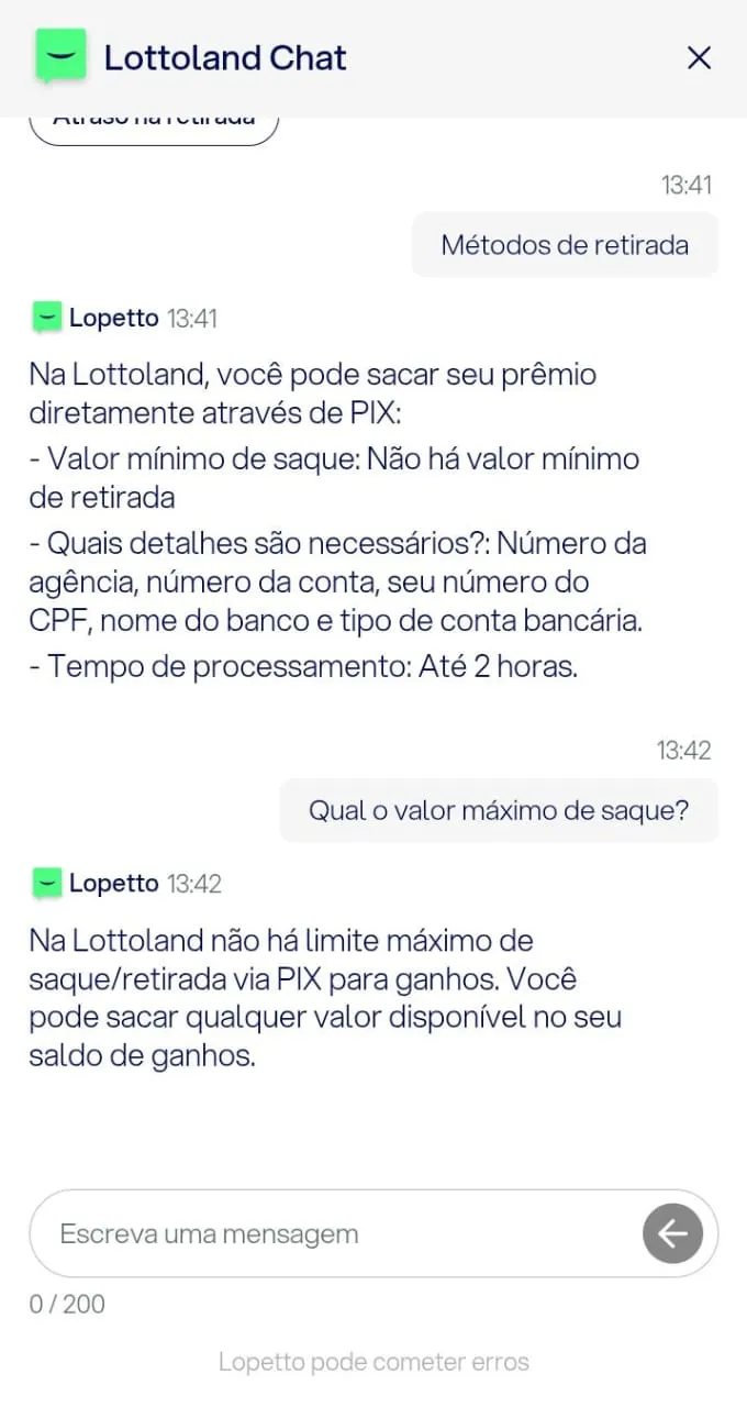 Suporte da Lottoland