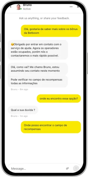 Chat ao vivo da Betboom