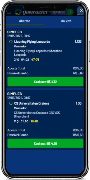 Cash out Galera.bet