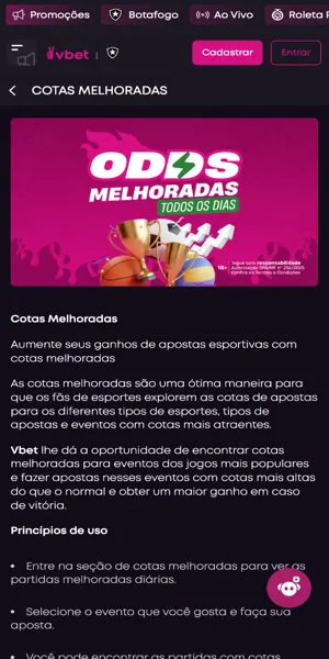 Imagem da promo&ccedil;&atilde;o de Super Odds da VBet, popularmente conhecida tamb&eacute;m como V-Odds