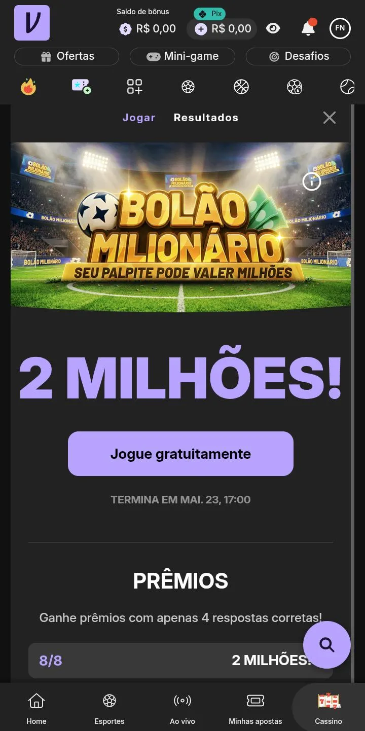 Bol&atilde;o milion&aacute;rio da Vupi