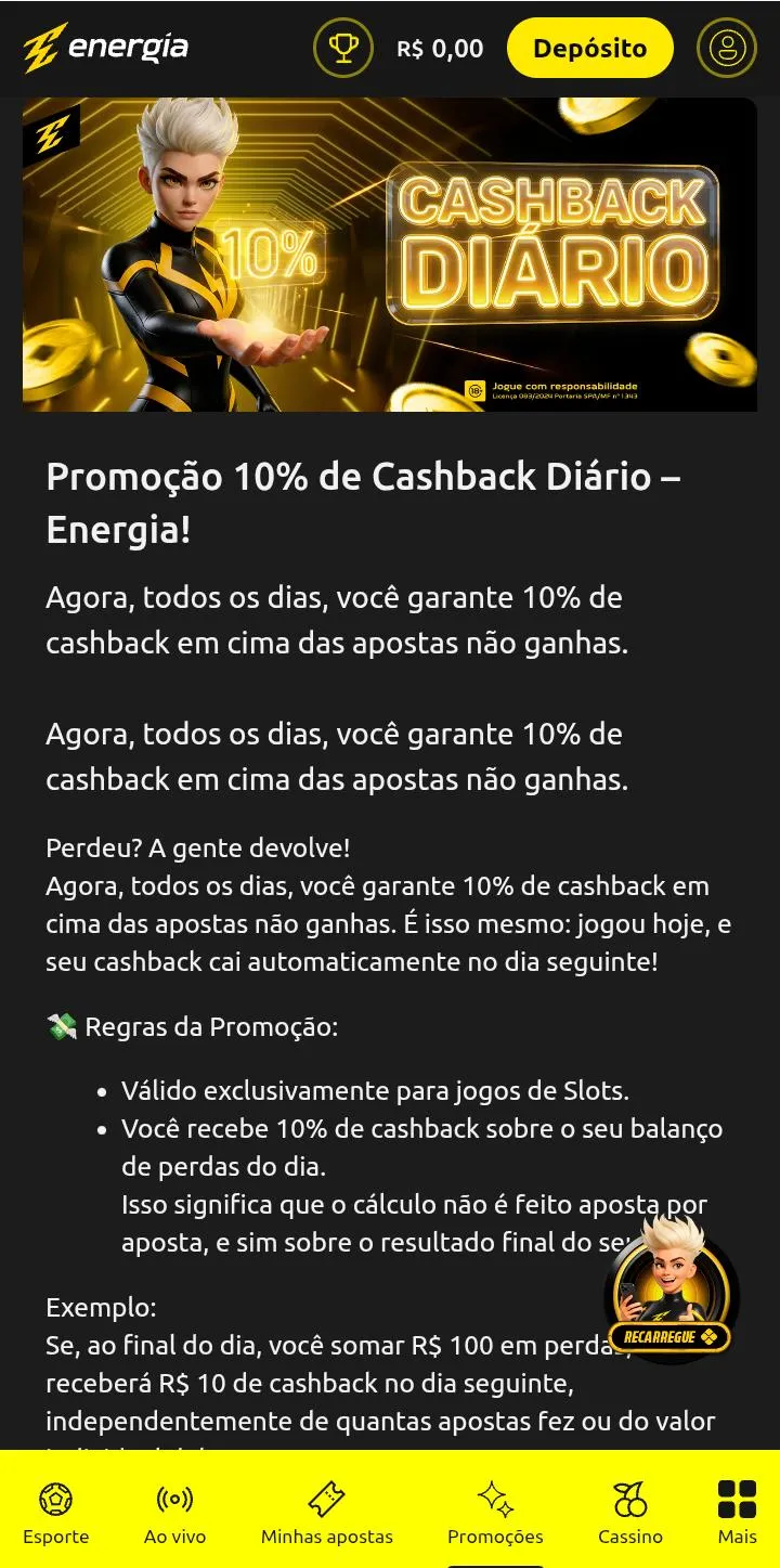 energiabet-cashbackCashback em slots de 10% na Energia Bet