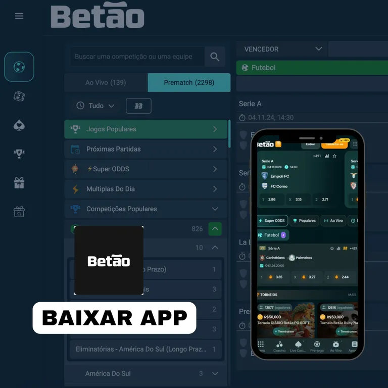 Bet&atilde;o App: Como baixar e apostar no celular