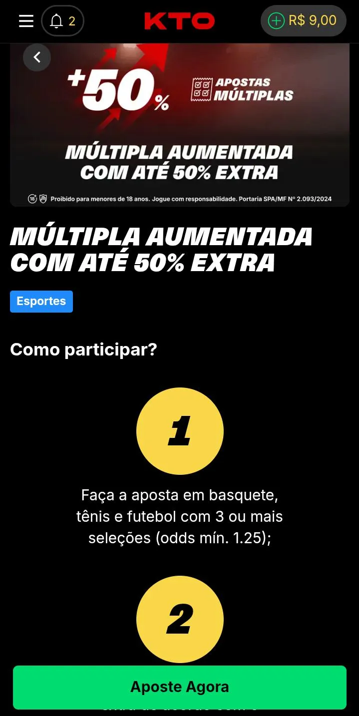 Oferta M&uacute;ltipla Aumentada da KTO