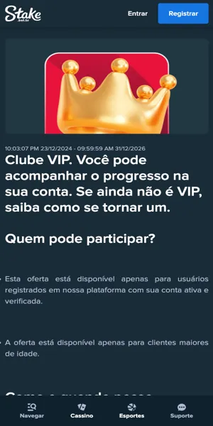 Programa VIP da Stake
