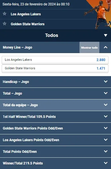 Apostas em NBA na Pinnacle