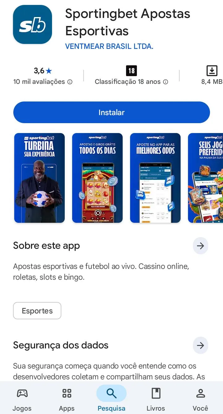 Sportingbet app na Play Store