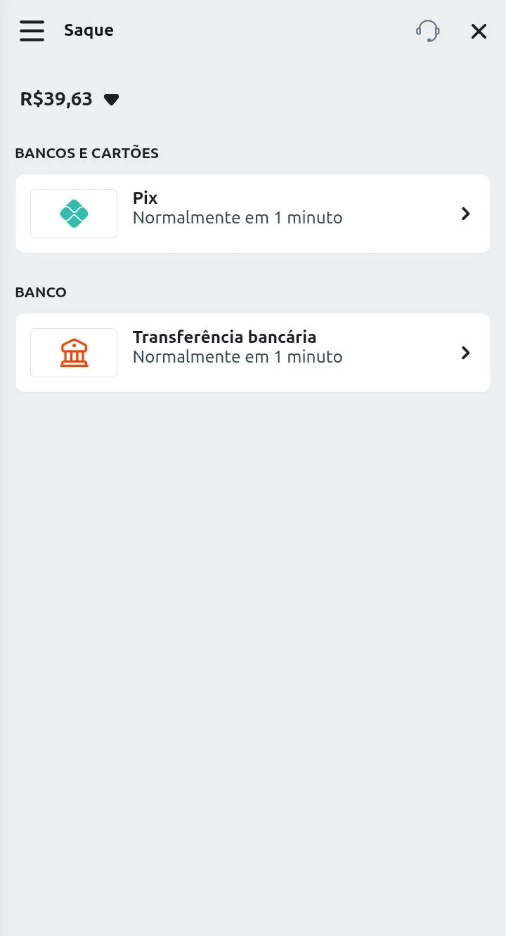 Saque na Betano