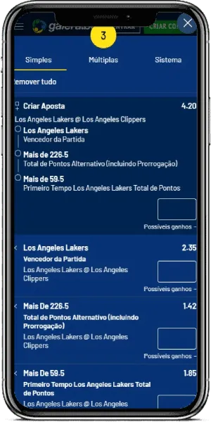 Apostas personalizadas no Lakers pelo Galera.bet
