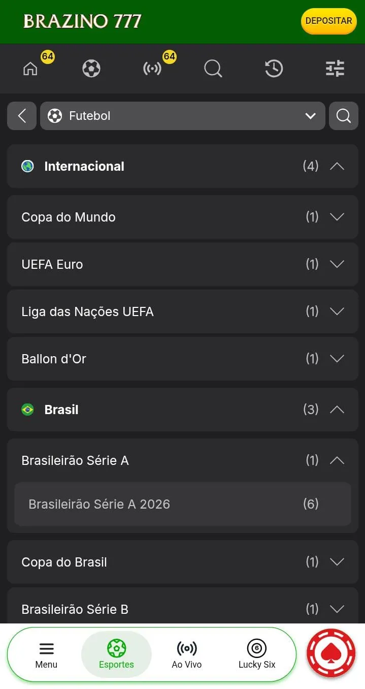 Apostas de longo prazo na Brazino777