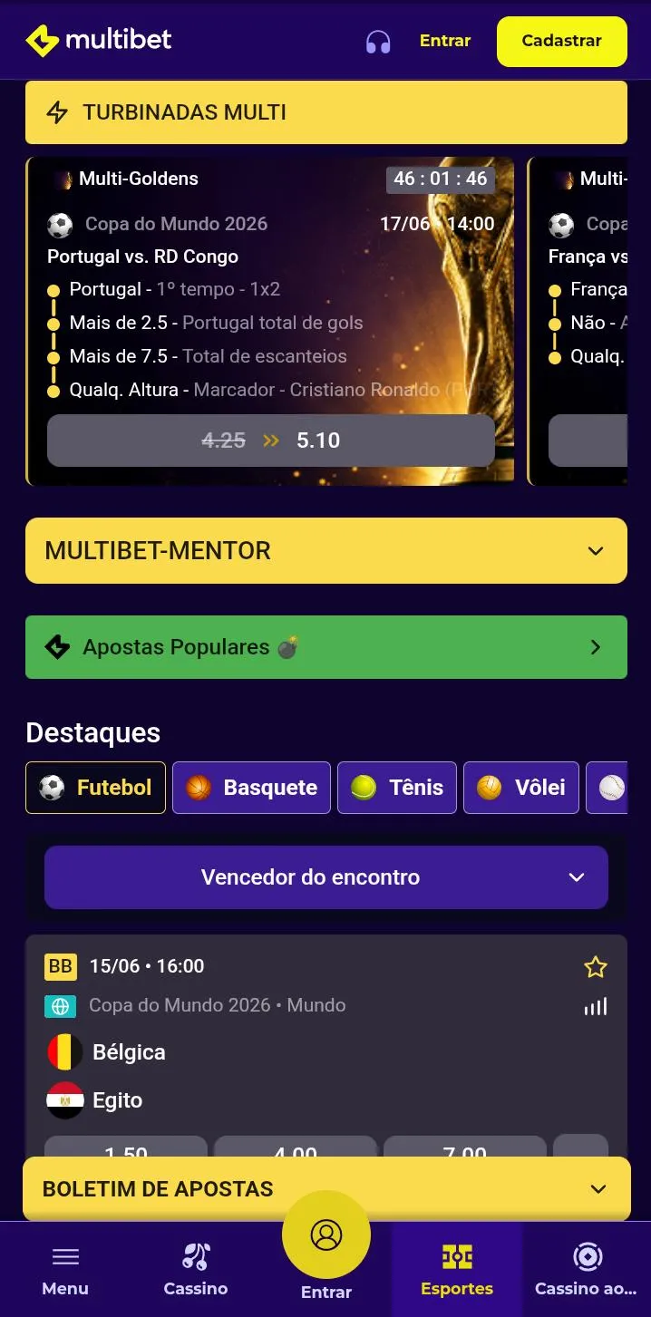 Apostas turbinadas para a Copa do Mundo 2026 na Multibet