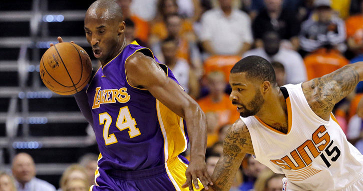 Kobe luta mas Lakers não resiste ao Suns