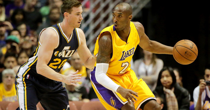 Kobe vai bem, mas Lakers não resiste ao Jazz