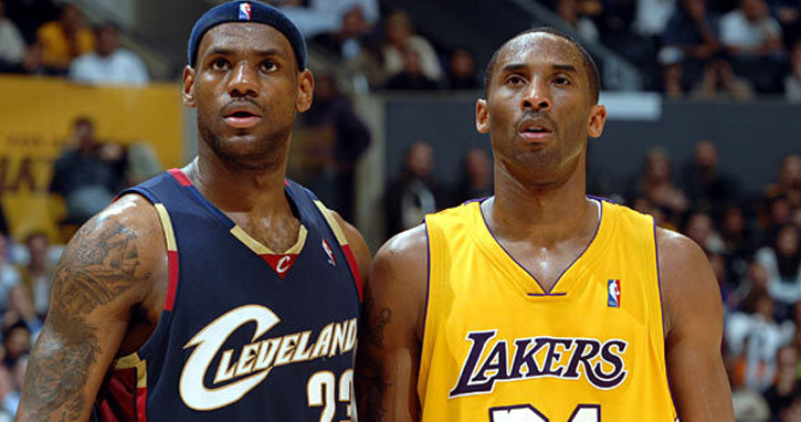 Dia de duelo entre Kobe Bryant e LeBron James