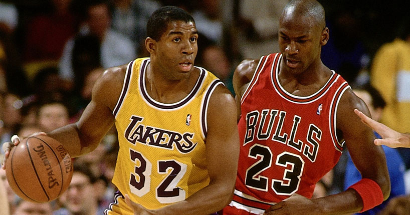 O último confronto entre Magic Johnson e Michael Jordan