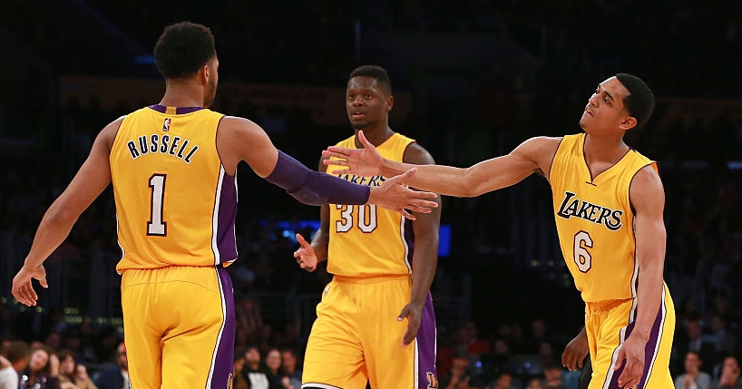Trio do futuro do Lakers detona o Magic