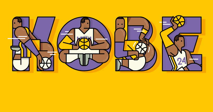 Designer cria tipografia em homenagem a Kobe